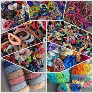 75pc Mixed Assortment Hair Ties & Scrunchies Pre-packed Bundles